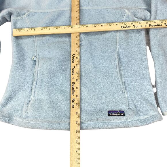 Patagonia Synchilla Quarter Zip Fleece Pullover Baby Blue Women’s Small - Picture 8 of 13